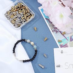 チベットスタイルの合金ビーズコーン  カドミウムフリー＆ニッケルフリー＆鉛フリー  花弁のない  アンティークシルバー＆アンティーク金色  10x7mm  穴：1.6mm  100個/箱&nbsp;PALLOY-FH0001-47-NR