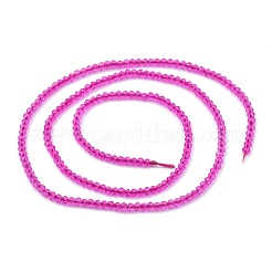 電気メッキガラスビーズセット  パール光沢メッキ  多面カット  そろばん  マゼンタ  2x1.5~1.6mm  穴：0.8mm  約235個/連  14.17インチ（36cm）&nbsp;GLAA-F079-A-04