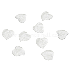 透明なアクリルパーツ  葉  透明  15x15x2mm  穴：1.5mm  100個/袋&nbsp;TACR-TA0001-01