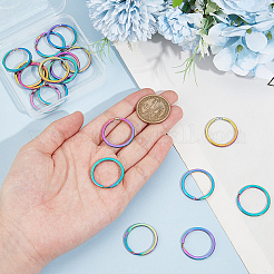 304ステンレススチール製スプリットキーリング20個  ステンレス鋼色  25x2mm&nbsp;FIND-UN0003-53