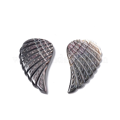 天然石シェルペンダント  ウイング  38~41x20~21x1.5~3mm  穴：1.2mm  2個/セット&nbsp;SSHEL-L016-007