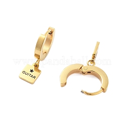 イオンプレーティング(IP) 3ペア 3スタイル 304ステンレススチールフープピアス  女性用ラインストーン＆エナメル  18KGP本金メッキ  18~57x4~6mm  1ペア/スタイル&nbsp;EJEW-A114-06G