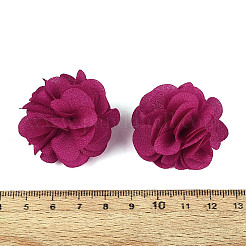 ポリエステル生地の花  女の子の女性のためのDIYのヘッドバンドフラワーアクセサリーウェディングヘアアクセサリー  赤ミディアム紫  32~38mm&nbsp;FIND-ZX004-11-11