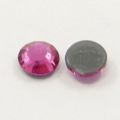 ガラスホットフィックスラインストーン  グレードAA  フラットバック＆多面  半円  ルビー  ss30  6.3~6.5mm  約288個/袋&nbsp;LS-RGLA-A019-SS30-502