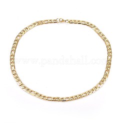 304ステンレススチールジュエリーセット  フィガロチェーンネックレス＆ブレスレット  ゴールドカラー  ネックレス：23.6インチ（60cm）  ブレスレット：8-5/8インチ（22cm）&nbsp;SJEW-L138-04A-G