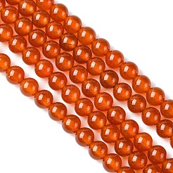 天然石ビーズ連売り  ナチュラルカーネリアン  染め  ラウンド  6mm  穴：0.8mm  約62~65個/連  14.6~15.5インチ&nbsp;GSR6mmC060-1