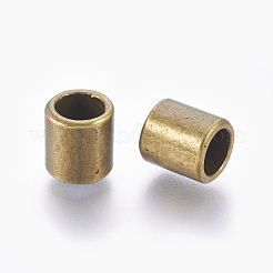 チベット風合金ビーズ  カドミウムフリー＆ニッケルフリー＆鉛フリー  コラム  アンティークブロンズカラー  9x8mm  穴：6mm&nbsp;TIBEP-A101917-AB-FF