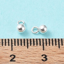 925スターリングシルバーペンダント  丸いチャーム  銀  5.5x3mm  穴：1.4mm&nbsp;STER-K174-03A-S