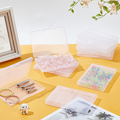 プラスチックの箱  長方形  透明  14.5x10.2x1.65cm&nbsp;CON-WH0001-29