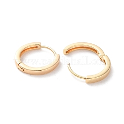 ラックメッキブラスフープピアス  長持ちメッキ  18KGP本金メッキ  17x17x2.5mm  ピン：1mm&nbsp;EJEW-S241-13G