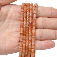 天然レッドアベンチュリンヘイシビーズ連売り  多面カット  ロンデル  4x2mm  穴：1mm  約161個/連  14.76''（37.5センチメートル）&nbsp;LS-G-A299-A02-01