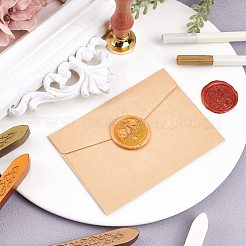 DIYスクラップブックキット  木合金ワックス炉付き  シーリングワックススティック  芯なし  ろうそく  メタリック製のマーカーペン  UVジェルネイルアート錫箔  大理石模様の磁器カップコースター  ミックスカラー  9.8x7.6x6cm&nbsp;DIY-CP0002-30