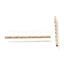 段ボール真鍮チューブビーズ  カドミウムフリー＆鉛フリー  長持ちメッキ  24KGP本金メッキ  30x1.5mm  穴：0.7mm&nbsp;KK-H759-28E-G