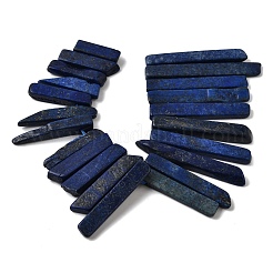 天然石ラピスラズリビーズ連売り  長方形  トップ掘削  22~60x6~14x6~9mm  穴：1.5~2mm  約17~22個/連  7.48''~8.07''（19~20.5センチメートル）&nbsp;G-S386-D13
