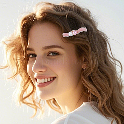 亜鉛合金と樹脂のヘアピン  女性と女の子のためのヘアアクセサリー  混合図形  13~60.5x12~64x11~18mm&nbsp;PHAR-SP0001-02