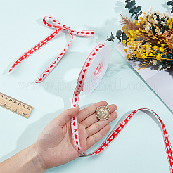 ポリエステルリボン  ハート柄  DIYのジュエリーには  ギフト包装  ピンク  1/2インチ（12mm）  約15.00ヤード（13.72m）/ロール&nbsp;OCOR-CY0004-12B