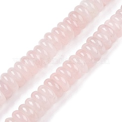 天然石ローズクォーツビーズ連売り  ロンデル  10x4mm  穴：1mm  約50個/連  7.68~8.2''（19.5~20.5センチメートル）&nbsp;G-T123-68
