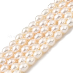 天然養殖淡水パールビーズ連売り  ライス  グレード6a+  古いレース  4~4.5mm  穴：0.7mm  約54個/連  13.46''~13.78''（34.2~35センチメートル）&nbsp;PEAR-I007-01Q-01D