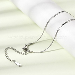 男女兼用 12mm 304ステンレススチール製フラットチェーンネックレス 1.5個  変色なし  ステンレス鋼色  17.72インチ（45cm）&nbsp;NJEW-H093-14P