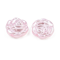 パール調アクリルビーズ  花  ピンク  14x14.5x5.5mm  穴：1.6mm  約943個/500g&nbsp;AC-CBAAA05-05A