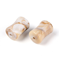 樹脂ビーズ  模造シェルビーズ  コラム  12x8mm&nbsp;RESI-YW0004-26D