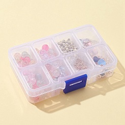 DIYキャンディーカラーブレスレット作りキット  アクリル＆ABSプラスチックビーズを含む  ライトニング ボルト & ハート & スター & さくら合金エナメル ペンダント  ミックスカラー  293個/箱&nbsp;DIY-FS0002-98