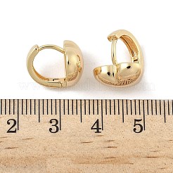 真鍮製フープピアス  ハート  18KGP本金メッキ  11.5x14x13mm&nbsp;EJEW-D320-18G