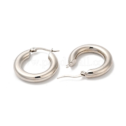 変色しない304ステンレススチール製女性用フープピアス  ステンレス鋼色  21.5x20x5mm&nbsp;EJEW-Q767-01B-P