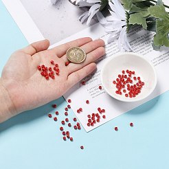 375g15色ガラスシードビーズ  不透明色  ラウンド  ミックスカラー  6/0  4~5x2.5~4.5mm  穴：1.2~1.5mm  25 G /カラー&nbsp;SEED-JP0004-02-4mm
