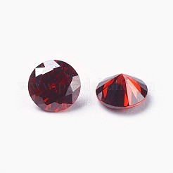 キュービックジルコニア尖底カボション  ダイヤモンド  多面カット  暗赤色  5x3mm&nbsp;ZIRC-WH0001-B07
