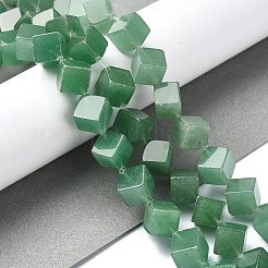天然石グリーンアベンチュリンビーズ連売り  菱形  10x10x8mm  穴：0.8mm  約34個/連  15.55インチ（39.5cm）&nbsp;G-C135-D01-03