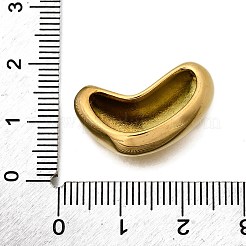 304ステンレスペンダント  豆  ゴールドカラー  14x23.5x8.5mm  穴：2mm&nbsp;STAS-Q360-02B-G