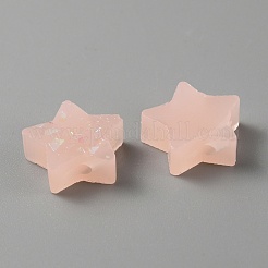 樹脂模造オパールビーズ  スター  ピンク  11x11.3x4mm  穴：1.4mm&nbsp;LS-RESI-TAC0010-86B