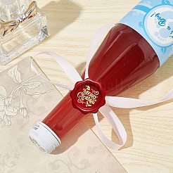 木製ハンドル付き真鍮ワックスシーリングスタンプ  DIYスクラップブッキング用  言葉  25mm&nbsp;AJEW-WH0412-0103