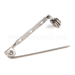 304ステンレススチールブローチ金具  バックバーピン  3穴付き  ステンレス鋼色  27x5x6mm&nbsp;SA-CBA4377-01C-P