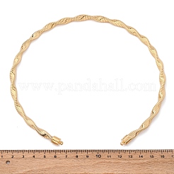 6.5mmツイストアイアンチェーンネックレス  女性用カラーネックレス  ライトゴールド  内径：5-1/4インチ（13.3cm）&nbsp;NJEW-G163-01KCG
