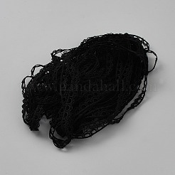 ポリエステルレーストリム  花  ブラック  3/8インチ（9mm）&nbsp;SRIB-WH0011-402B