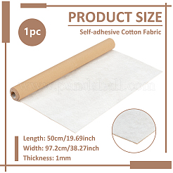 粘着コットン生地1枚  DIYクラフト用品  長方形  ベージュ  500x972x1mm&nbsp;DIY-BC0015-96A