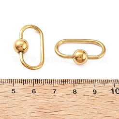 304ステンレススチール製ロックカラビナ  イオンプレーティング（ip）  18KGP本金メッキ  26x13x2mm&nbsp;STAS-C092-03B-G