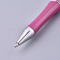 プラスチック製のビーズのペン  シャフト黒インクボールペン  DIYペンの装飾用  ミックスカラー  144x12mm  中棒：2mm&nbsp;AJEW-L082-A