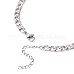 5mm 304ステンレススチール ミックスリンクチェーンネックレス  変色しない  ステンレス鋼色  17.83インチ（45.3cm）&nbsp;NJEW-JN05850