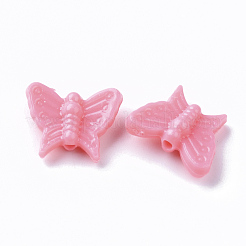 不透明なポリスチレン（ps）プラスチックビーズ  蝶  ミックスカラー  13x15.5x5.5mm  穴：1.6mm  約1000個/500g&nbsp;KY-I004-30
