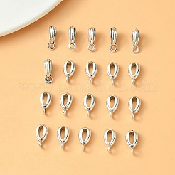 合金ハンガーリンク  チューブベイル  ティアドロップ  アンティークシルバー  13x4x6mm  穴：2mm  内径：6x2.5mm&nbsp;PALLOY-YW0003-27