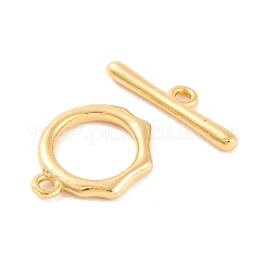 真鍮製マンテル  鉛フリー＆カドミウムフリー  24KGP本金メッキ  リング：16x13x2mm  穴：1.2mm  バー：18x2x1mm  穴：1.4mm&nbsp;KK-U024-02G