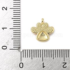 真鍮製エナメルチャーム  「今」という言葉のチャームが付いた足跡  丸カン付き  鉛フリー＆カドミウムフリー  長持ちメッキ  ラックめっき  18KGP本金メッキ  レッド  11.5x11x2mm  穴：3.4mm&nbsp;KK-C110-31G-01
