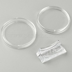 Pe プラスチック コイン ディスプレイ ボックス  コイン収集用  透明  完成品：15.5x45x49.5mm&nbsp;ODIS-WH0248-215