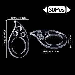 アクリル糸巻きボード30個  クロスステッチ用糸オーガナイザーカード  透明  ティアドロップ  45x30x3mm&nbsp;AJEW-GA0008-06B