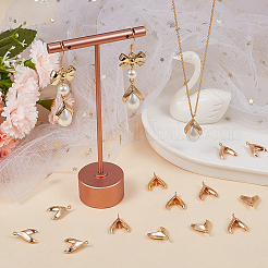 真鍮ペグベイルピンペンダント16個  片穴ビーズ用カップペグベイル  花  18KGP本金メッキ  15x12.5x5mm  穴：1.2mm  ピン：1mm&nbsp;KK-BBC0009-03