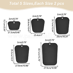 10個 5スタイル プラスチック製靴インナーサポートラック  靴の変形を防ぐ  台形  ブラック  151~401x215~279x0.5mm  穴：20mm  2個/スタイル&nbsp;AJEW-WR0002-27
