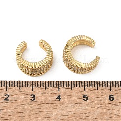C字型真鍮マイクロパヴェクリアキュービックジルコニアカフイヤリング  18KGP本金メッキ  14.5x13.5x6.5mm&nbsp;EJEW-L316-01G-07